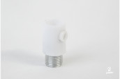 Cable grip with metal threads, white