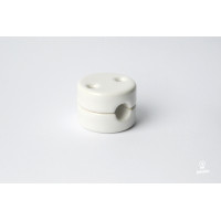 Wall fixing porcelain for 1.5mm2 cable, white