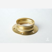 Shade ring for E27 lampholder with threads, brass