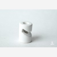 Cable wall fixing, porcelain, white
