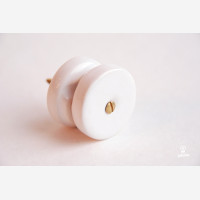 Cable wall fixing ceramic, white