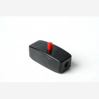 Bakelite inline switch, earthed, red button