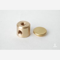  Solid brass 3 way tube connector M10 threaded holes 
