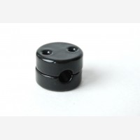 Wall fixing porcelain for 1.5mm2 cable, black