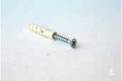 Cable wall fixing, plastic, black