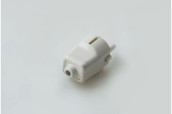 Plug earthed (Euro), white