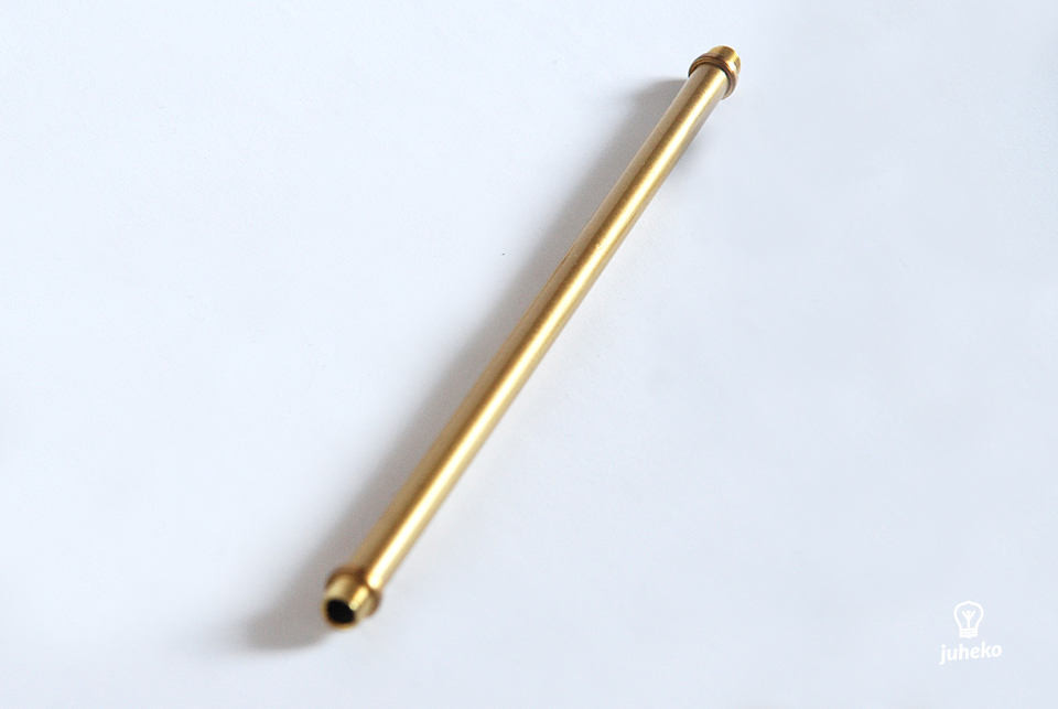 Brass tube 250mm, ends threaded