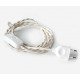 Twisted cord set with inline switch, ivory