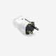 Plug earthed (Euro), white