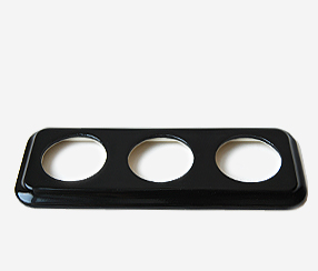 Trigubas porcelianinis rėmas „Ida“, juodas Trigubas porcelianinis rėmas „Ida“, juodas