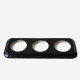  frame " Ida" for flush-mount wall sockets and switches, 3  black, porcelain