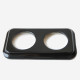 frame " Ida" for flush-mount wall sockets and switches, double  black, porcelain