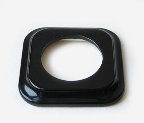 porcelianinis rėmas, vientisas juodas