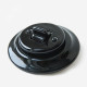 Porcelain flush-mounted 1 gang 2 pole switch IDA, black