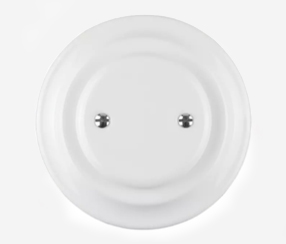 Porcelianinis jungiklio dangtelis nenaudojamai apatinei dėžutei, balta Porcelianinis jungiklio dangtelis nenaudojamai apatinei dėžutei, balta