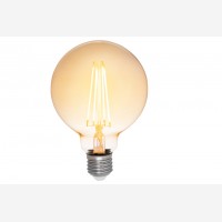 Amber cover  LED filamentglobe  lightbulb 95mm, 360lm