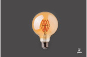 LED filament light bulb 95mm, amber glass, 720lm