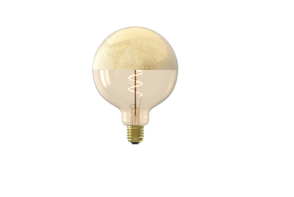 Led bulb E27, 125mm, 120lm, matte gold mirror