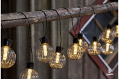 Light chain with smoked glass bulbs 3.6m