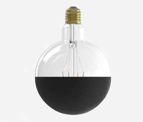 Led bulb, black mirror, 125 mm, 190 lm