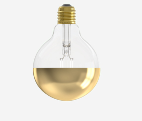 LED mirror bulb, matte gold, E27 4W 200lm G95