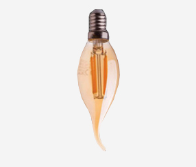 LED-kynttilälamppu E14 Liekki, amber, 350 lm