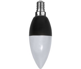LED bulb E14 candle flame, black