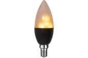 LED bulb E14 candle flame, black