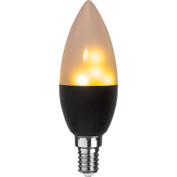 LED bulb E14 candle flame, black