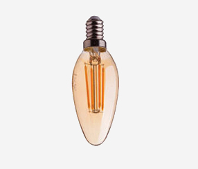 LED-kynttilälamppu E14, amber, 350 lm