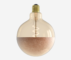 Led bulb E27, 125mm, 120lm, matte copper mirror
