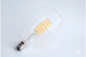 Clear LED line globe,  130 mm 100lm