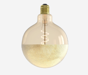 Led bulb E27, 125mm, 120lm, matte gold mirror