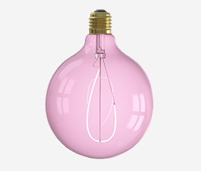 LED lamppu 125 mm, vaaleanpunainen