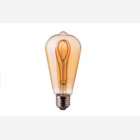 Amber cover loop LED filament  bulb, 300lm