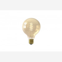 Amber cover curved LED filamentglobe  lightbulb 95mm, 200lm