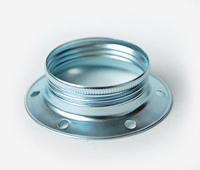 Shade ring for silver lampholder with threads E27