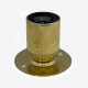 Metal batten lampholder E27, earthed, antique gold