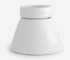 Big porcelain bulb holder for ceiling, E27, white
