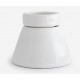 Big porcelain lamp holder E27 for wall or ceiling, unearthed, white