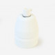 Porcelain bulb holder E27 patterned, matte white