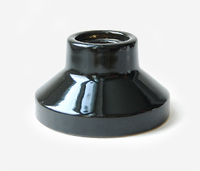  lampunpidin, posliininen E27 seinälle tai kattoon, ilman maadoitusta, musta