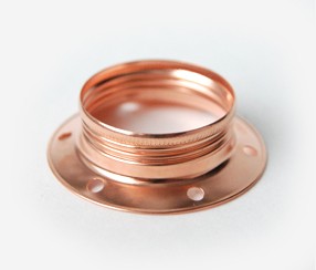 Shade ring for copper lampholder with threads E27