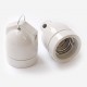 Porcelain E27 lampholder for twisted cable, white