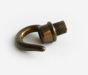 Hook for antique  lampholders old brass finish