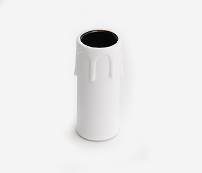 Candle lampholder E14 unearthed, white