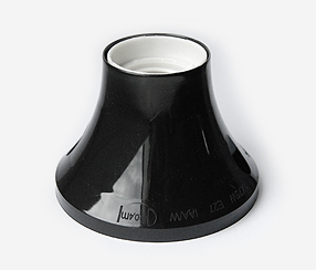 Bulb holder E27 for ceiling/ wall, black