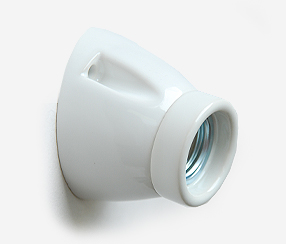 lampunpidin seinälle Ida, posliininen E27, ilman maadoitusta, valkoinen lampunpidin seinälle Ida, posliininen E27, ilman maadoitusta, valkoinen