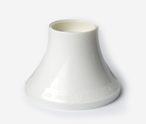 Plastic lampholder E27 for ceiling/wall, white