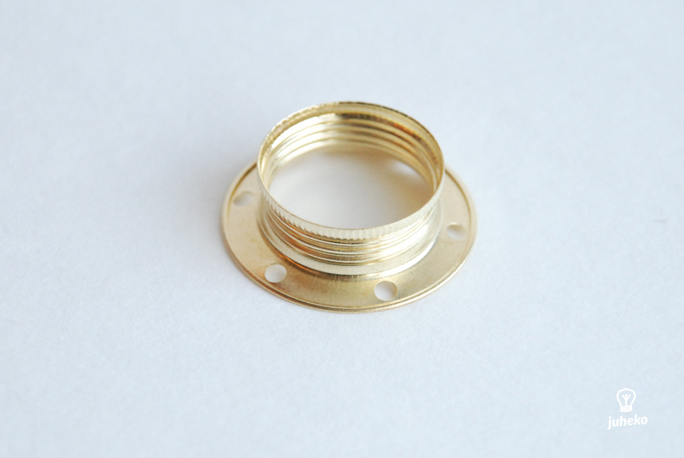 Shade ring for E14 lampholder with threads, brass